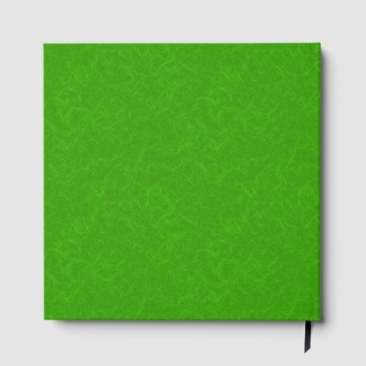 Bright green textured surface  swirling pattern ゲストブック (裏面)