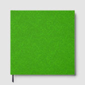 Bright green textured surface  swirling pattern ゲストブック (正面)