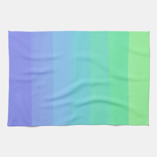 Bright Greens and Blues Gradient キッチンタオル (横)