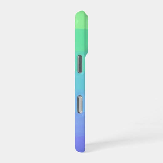 Bright Greens and Blues Gradient iPhoneケース (右側面)