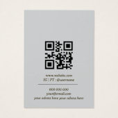 Bright grey golden QR code earring display card (裏面)