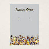 Bright grey golden QR code earring display card (正面)