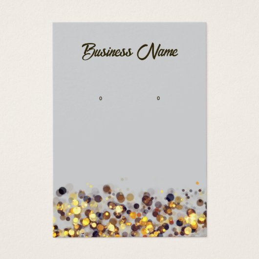 Bright grey golden QR code earring display card (正面)