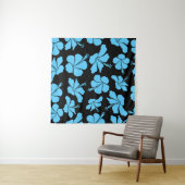 Bright hawaiian seamless pattern with tropical hib タペストリー (インサイチュ(横))