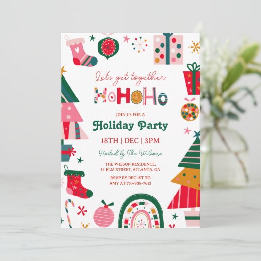 Bright Ho Ho Ho Christmas Party 招待状 (スタンド正面)