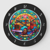 Bright Holiday Truck Wall Clock ラージ壁時計 (正面)