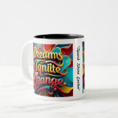 「Bright Horizons Ahead」(明るい地平線の前方) ツートーンマグカップ (正面左)