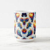 Bright Ideas – Colorful Light Bulb Pattern with Ab コーヒーマグカップ (中央)