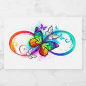 Bright infinity with rainbow butterfly フードラベル (シングルラベル)