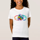 Bright infinity with rainbow butterfly tシャツ (正面)