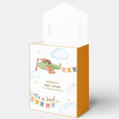 Bright It's A Boy Bear Airplane Sky Baby Shower  フェイバーボックス (見開き)