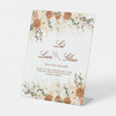 Bright Ivory Calla Lilies “Let Love Glow” Sign 台座サイン (正面)