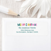 Bright & Joyful Merry Christmas Pine Green ラベル (インサイチュ)