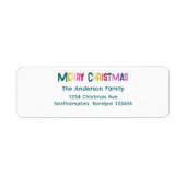 Bright & Joyful Merry Christmas Pine Green ラベル (正面)