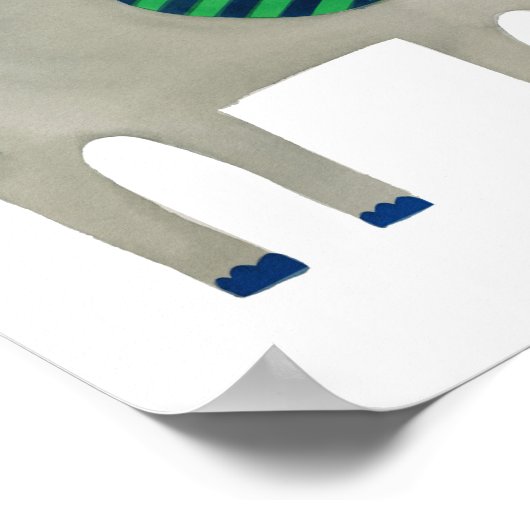 Bright Jungle Kids Customizable Wall Art print ポスター (角)