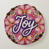 Bright Kaleidoscope Art Pillow – Joy Edition   ラウンドクッション (裏面)