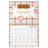 Bright Kawaii Kitty Art Calendar カレンダー (1月 2027)