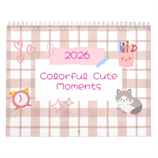 Bright Kawaii Kitty Art Calendar カレンダー (カバー)