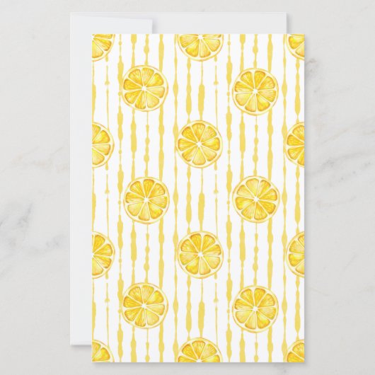 Bright Lemon Slices on Striped Background (裏面)