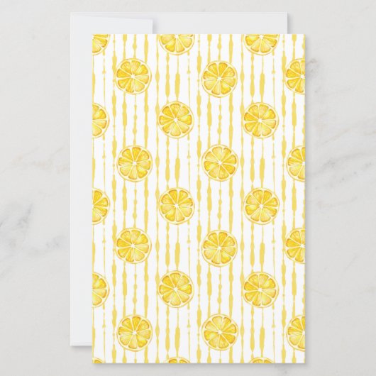 Bright Lemon Slices on Striped Background (正面)