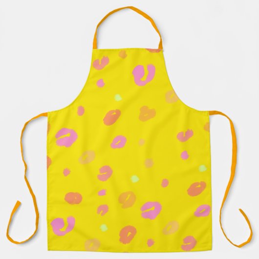 Bright Leopardプリント エプロン (正面)