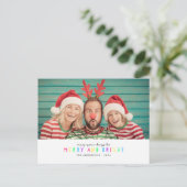 Bright Lightsフォト独身のホリデーポストカード ポストカード (スタンド正面)