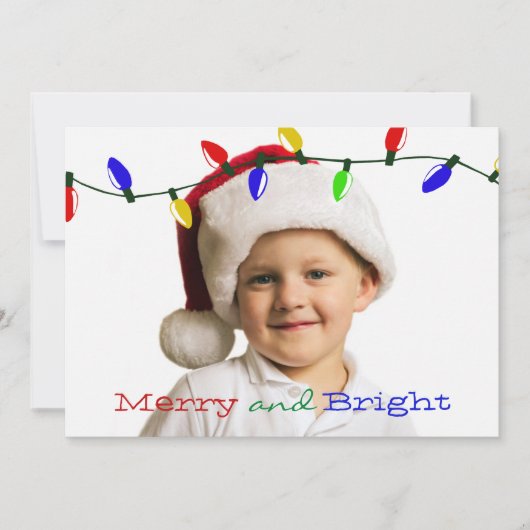 Bright Lights Holidayメリー Photo CardとBright Lights シーズンカード (正面)