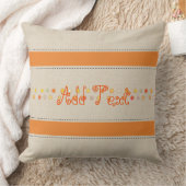 Bright Linen Orangeおもしろい文字名を追加 クッション (ブランケット)