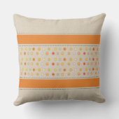 Bright Linen Orangeおもしろい文字名を追加 クッション (裏面)