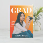 Bright Magazine Style Graduation Announcement 招待状 (スタンド正面)