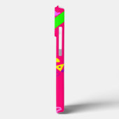 Bright Magenta 80's 90'sレトロインスパイア任意の名前 Case-Mate iPhoneケース (裏面 / 左)