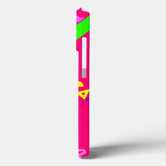 Bright Magenta 80's 90'sレトロインスパイア任意の名前 Case-Mate iPhoneケース (裏面 / 左)