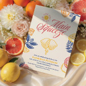 Bright Main Squeeze Citrus Bridal Shower 招待状
