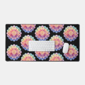 Bright Mandala Floral Desk Mat デスクマット (キーボード&マウス)
