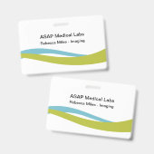 Bright Medical モダン Staff Name Badges バッジ (正面&裏面)