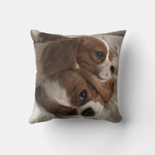 bright medium blue  pillow クッション (裏面)