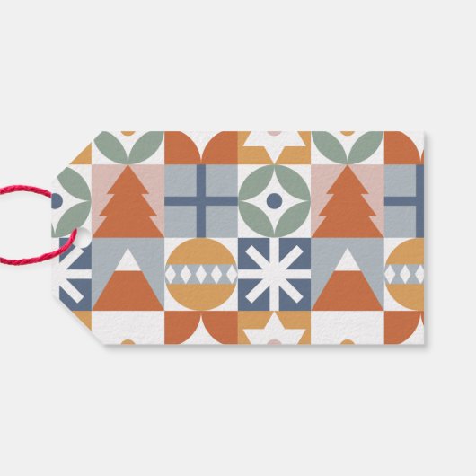 Bright & Merryカラフル Christmasスクリプト名 ギフトタグ (裏面横)