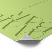 Bright Minimalist Citrus Bridal Margarita bar sign ポスター (角)