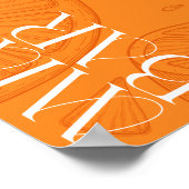 Bright Minimalist Citrus Bridal Mimosa bar sign ポスター (角)