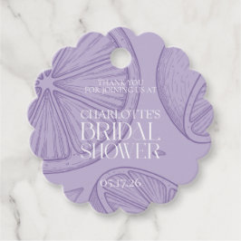 Bright Minimalist Citrus Bridal Shower フェイバータグ