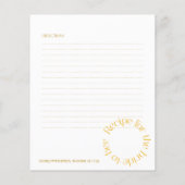 Bright Minimalist Citrus Bridal Shower RECIPE CARD (裏面)