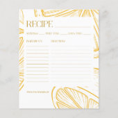 Bright Minimalist Citrus Bridal Shower RECIPE CARD (正面)