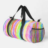 Bright Modern Colorful Yoga Stylish Striped ダッフルバッグ (右コーナー)