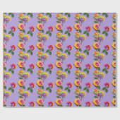Bright Multicolored Roses In Rainbow Shades  ラッピングペーパー (フラット)