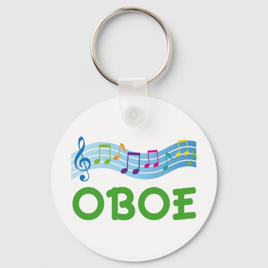 Bright Music Staff Oboe Gift キーホルダー (正面)