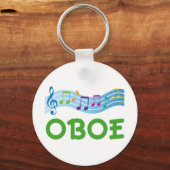 Bright Music Staff Oboe Gift キーホルダー (正面)