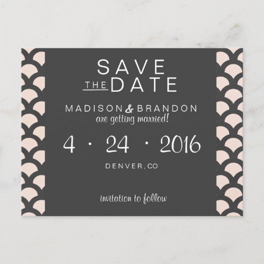 Bright N Beautiful Save the Date 案内ポストカード (正面)