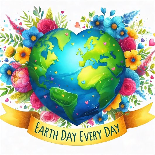 Bright Nature Heart Earth Graphic  カレンダー