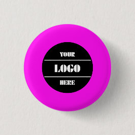 Bright Neon Pink Personalized Circle Badge Button 缶バッジ
