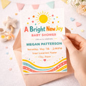 Bright Neutral Golden Sun Design 招待状